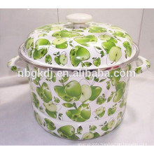 Full decal Enamel steamer pot with enamel lid
Full decal Enamel steamer pot with enamel lid